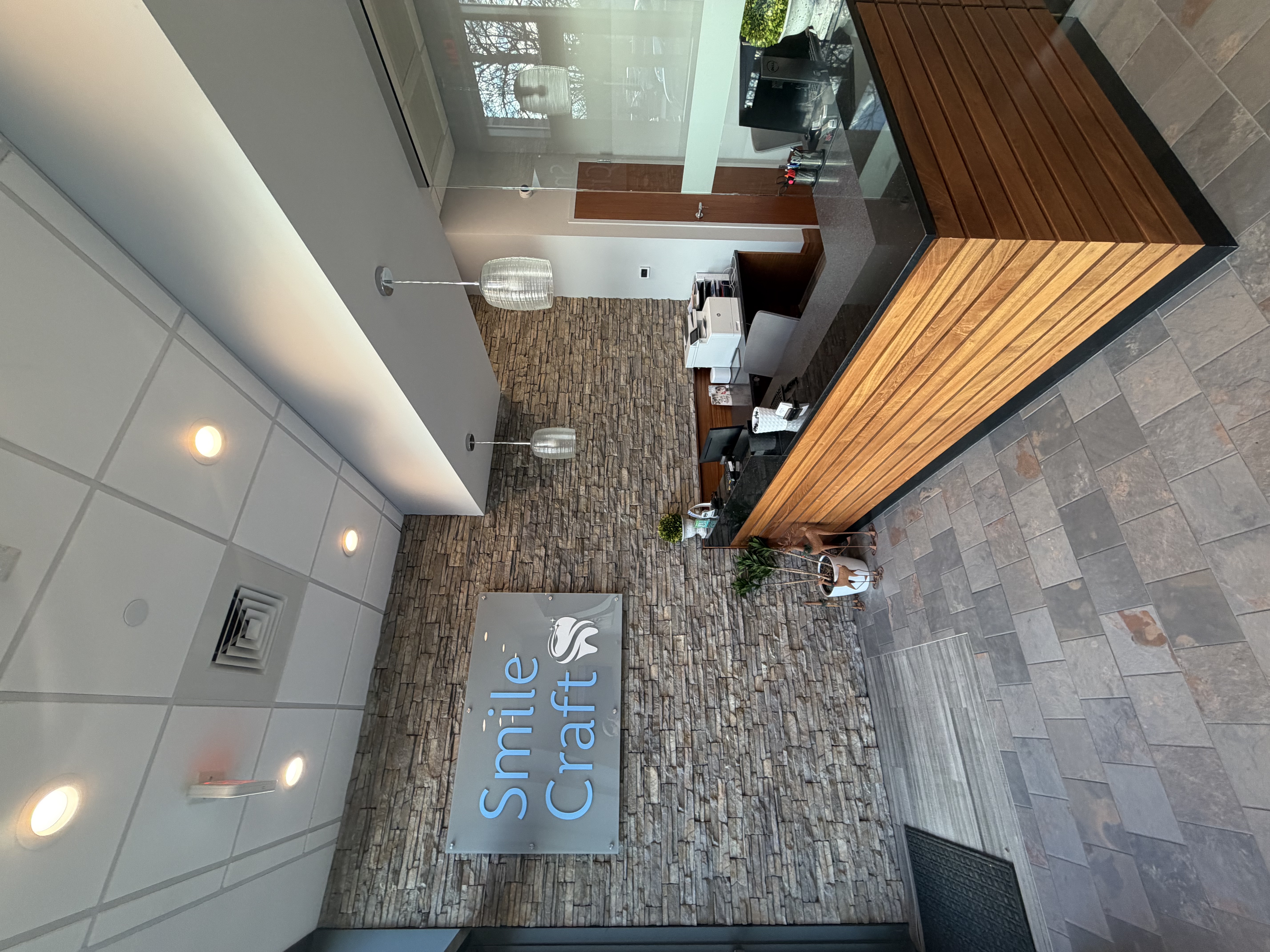 Welcoming front desk at Boston dental office