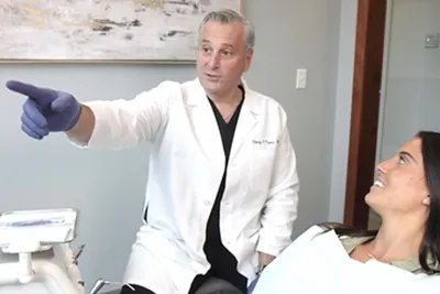 Dr Harry Treon Boston dentist with patient